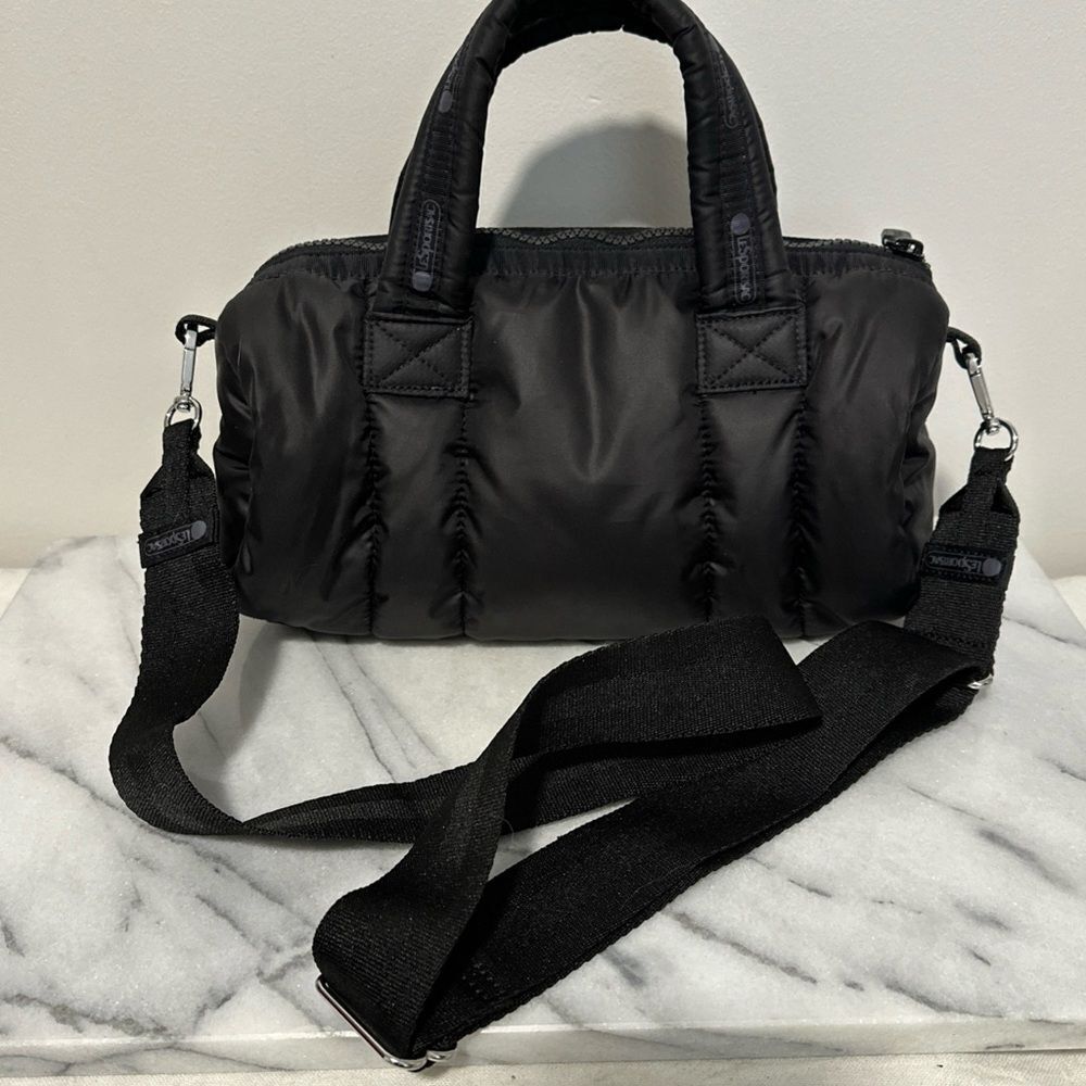 LeSpotsac Black Quilted Handbag crossbody rare - Picture 13 of 13